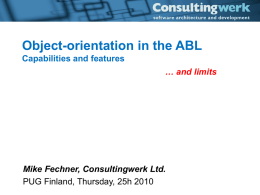 Object-orientation in the ABL
