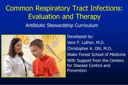 Common Respiratory Tract Infections