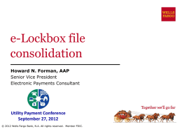 e-Lockbox File Consolidation