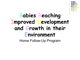 Babies Reaching Improved Development and