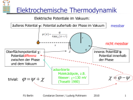 Elektrochemische Thermodynamik (Folien)