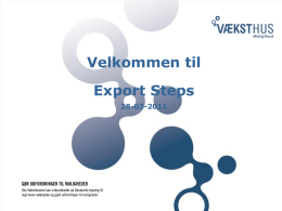Præsentation af Export Steps og Partnerhåndbogen