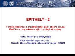 EPITELY 2-2013-14 - Ústav histologie a embryologie
