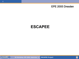epe05escapee - ESCAPEE European Silicon Carbide Research