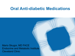 Oral Anti-diabetic Medications - American Osteopathic Association