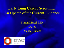 Early Lung Cancer Screening