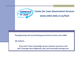 LEAN Government Services - Connecticut Department of Labor