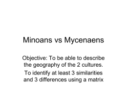 Minoans VS Mycenaean