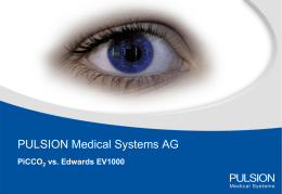 PiCCO 2 vs. EV1000 - PULSION Medical Systems SE
