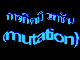 การเกิดมิวเทชัน (mutation)