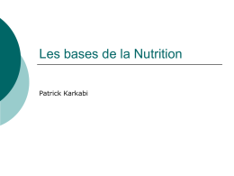 Nutrition - Les Mods