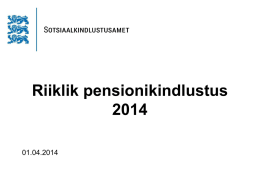 Riiklik pensionikindlustus 2014