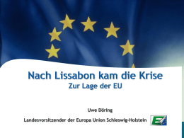 Einführungsvortrag - Europa-Union Schleswig