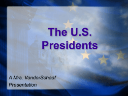 U.S. Presidents  - New Lenox School District 122