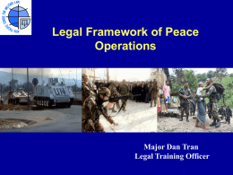 Legal Framework Peace Ops