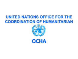 overveiw of OCHA and their activities