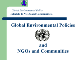 NGOs and United Nations?