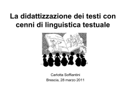 La didattizzazione del testo (Carlotta Soffiantini)