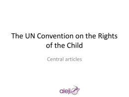 Central articles of the UN Convention