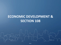 Economic Development 101 - National Community Development