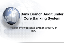 Audit of Banks under Core Banking System