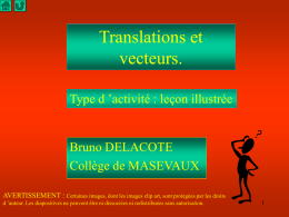 translation et l`addition vectorielle