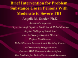 Brief Intervention for Problem Substance Use