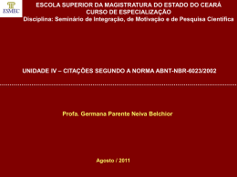 V – Citações - Governo do Estado do Ceará