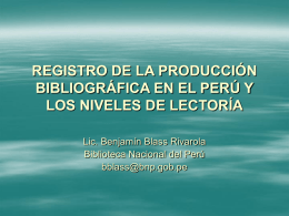 Diapositiva 1 - Comisión Nacional Peruana de Cooperación con la