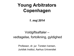 Udelukkelse af voldgift - Young Arbitrators Copenhagen