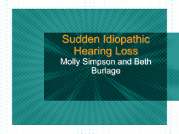 Sudden hearing loss