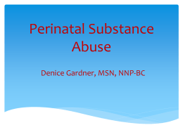 Substance Abuse - Mother Baby University