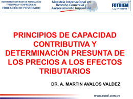 Martin Avalos Capacidad Contibutiva y Determinacion