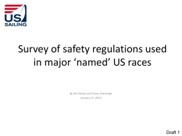 Presentation on racing safety regulations