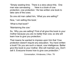 Prabhupada quotes on cow protection compiled by Navin