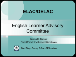 ELAC-DELAC English - Webcast