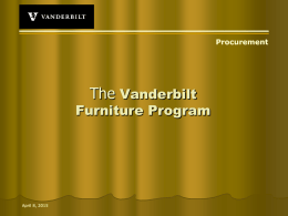 VU Furniture Program