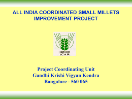 All India coordinated small millets imporovement project
