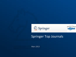 Springer Top Journals