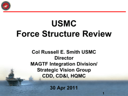 Force Structure Review Group MCExecutive Council