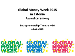 Global Money Week auhinnatseremoonia