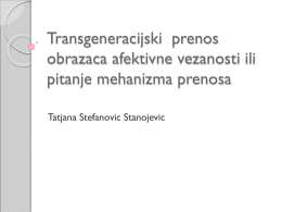 Transgeneracijski prenos obrazaca afektivne vezanosti