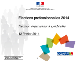 Elections professionnelles 2014 1