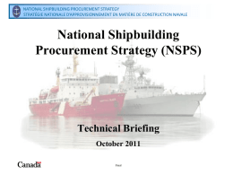 National Shipbuilding Procurement Strategy (NSPS)