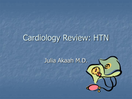 Cardiology Review: HTN
