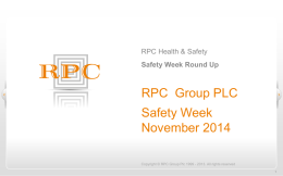 Safety Week Round Up