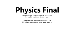 Physics Final