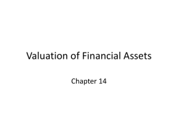 Valuation of Financial Assets
