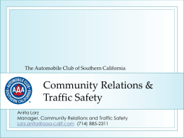 Community Relations & Traffic Safety