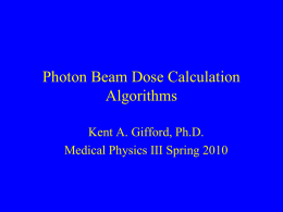 Photon Beam Dose Algorithms
